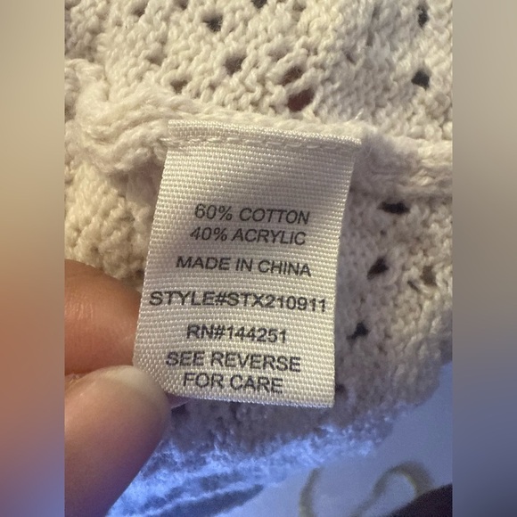 JESSICA SIMPSON Crop Cardigan Sweater Size Large Sage Knitted Casual Winter. - Picture 6 of 11